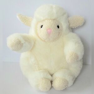 VINTAGE DAKIN WHITE PLUSH LAMB 10" STUFFED ANIMAL